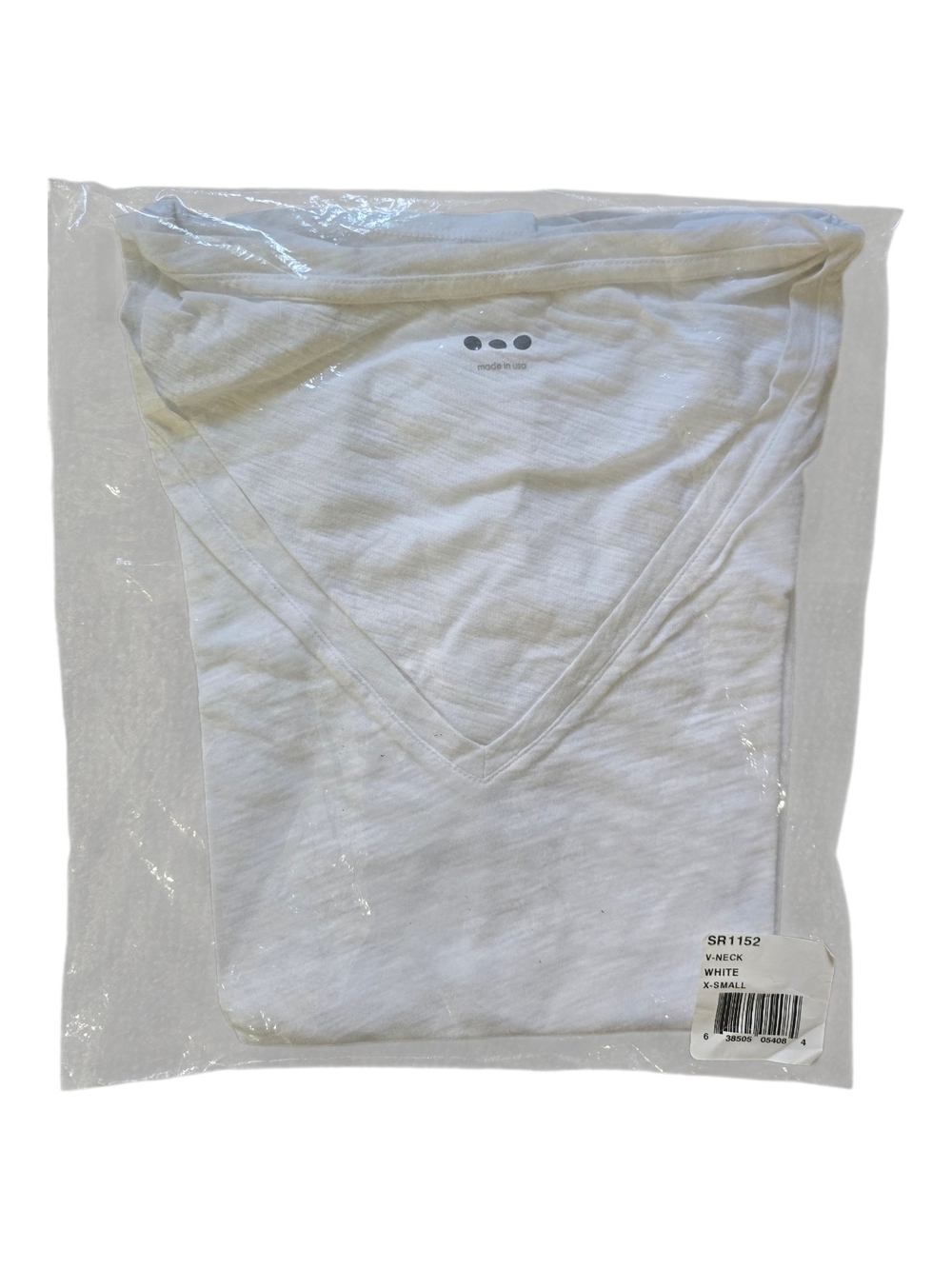 NWT Three Dots White Short Sleeve V-Neck Tee